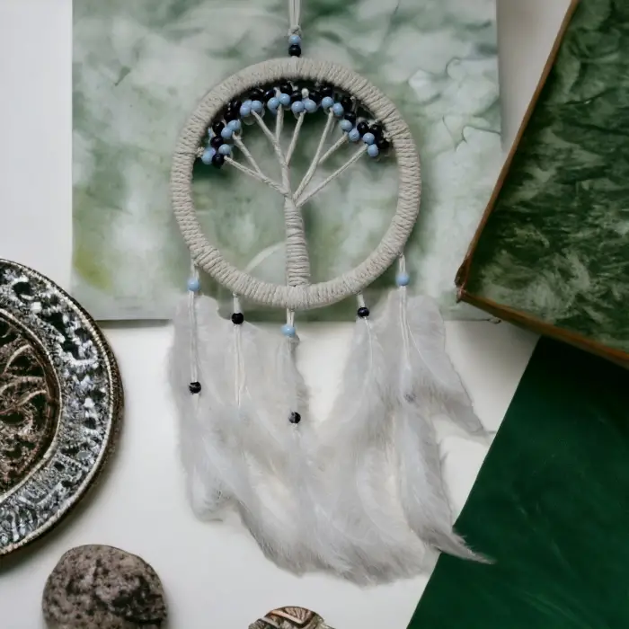 Ahşap Rüya Kovan Hayat Ağacı Dream Catcher