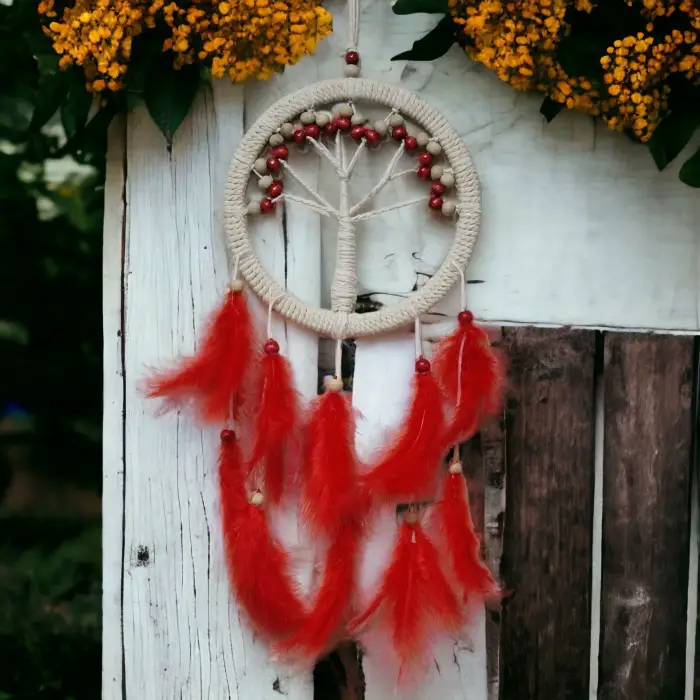 Ahşap Rüya Kovan Hayat Ağacı Dream Catcher