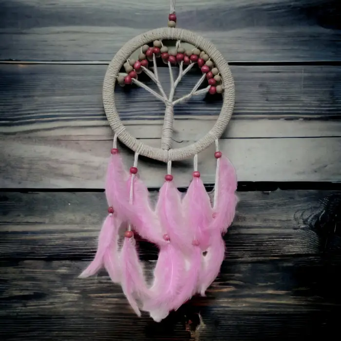 Ahşap Rüya Kovan Hayat Ağacı Dream Catcher