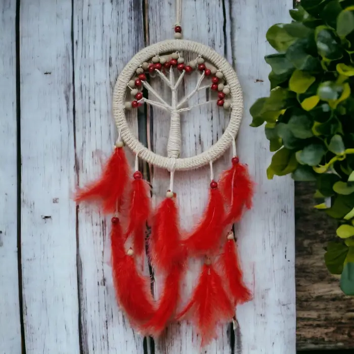 Ahşap Rüya Kovan Hayat Ağacı Dream Catcher