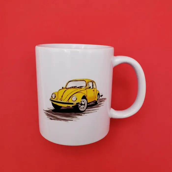 8 cm Bardak Sarı Vosvos Tasarım Kupa