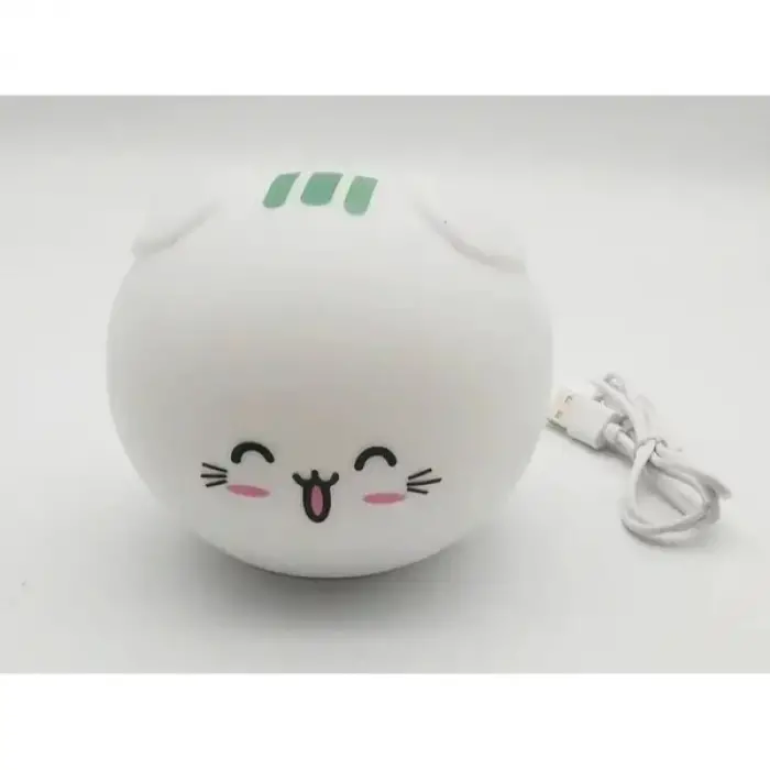 Silikon Sevimli Kedi Temalı Dokunmatik Gece Lambası