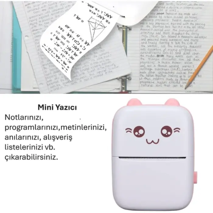 57x30 mm Kullanıma Uygun Sevimli Mini portatif Yazıcı Printer