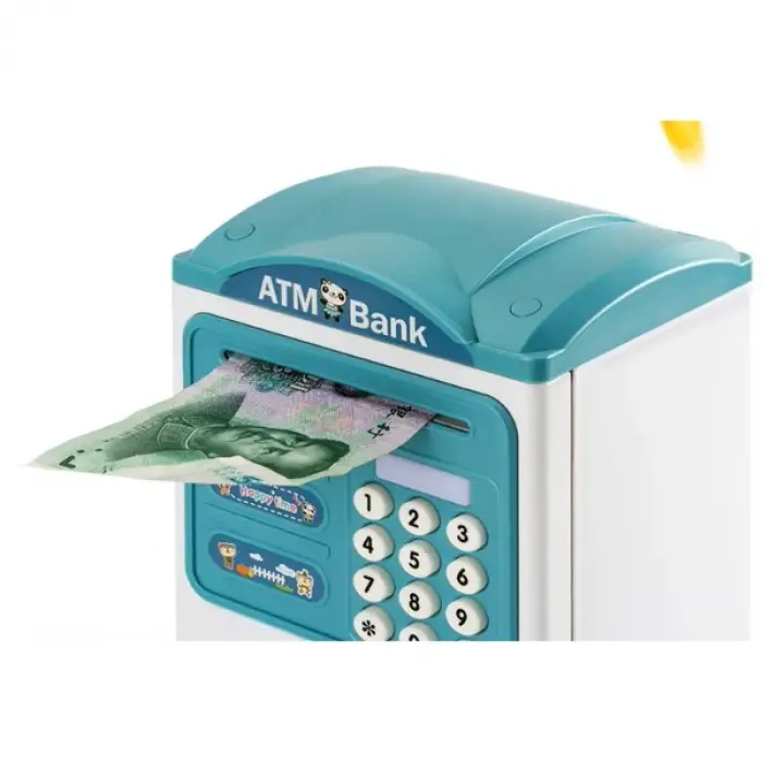 Pembe 3 adet Kullanıma Uygun Sevimli Tasarımlı Şifreli ATM Kumbara