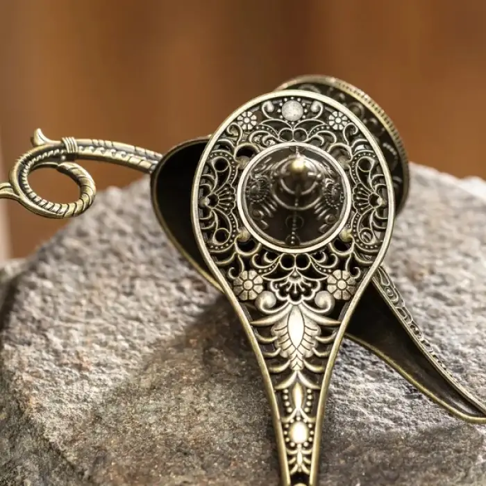 4x7 cm Metal Sihirli Lamba Tasarımlı Tütsülük