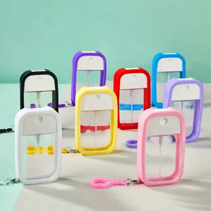 45 ml Plastik Silikon Kılıflı Anahtarlıklı Sprey Şişesi