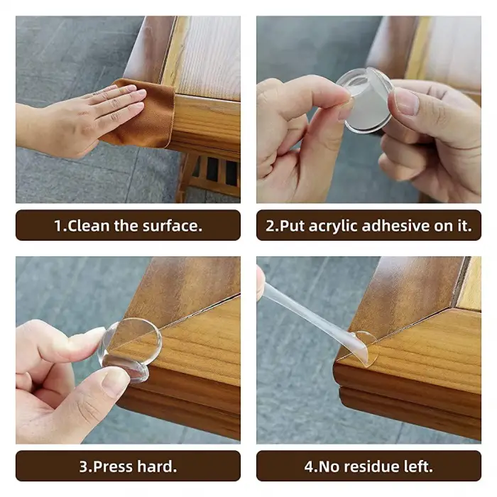 Kullanıma Uygun Silikon Şeffaf Masa Kenarı Köşe Koruması