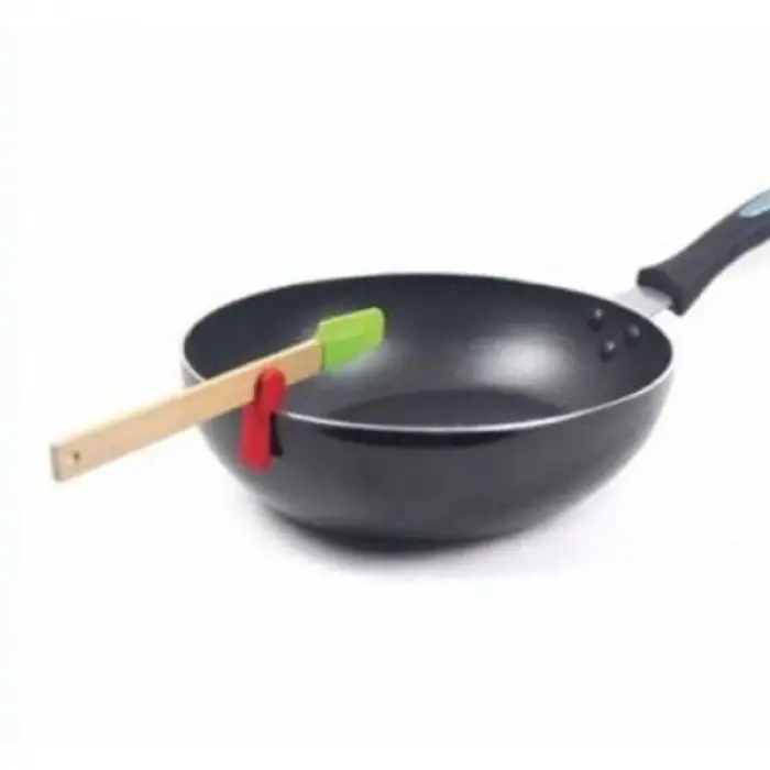 Kullanıma Uygun Silikon Tava Kaşık Tutacağı 3lü Paket