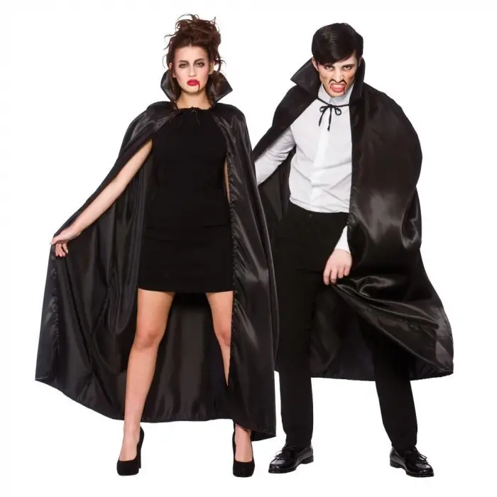 Pelerin Siyah Renk Yakalı Halloween i 120 cm