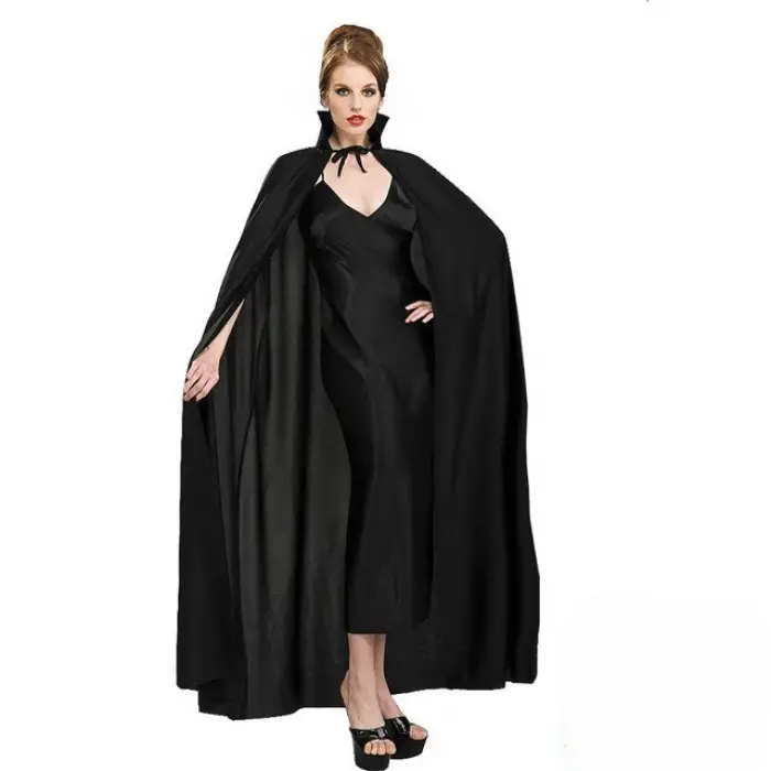 120 cm SIYAH Pelerin Siyah Yakalı Yetişkin