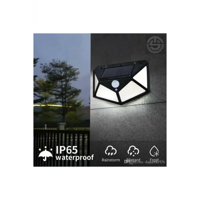 Kullanıma Uygun Solar Bahçe Aydınlatma Lambası 100 Led