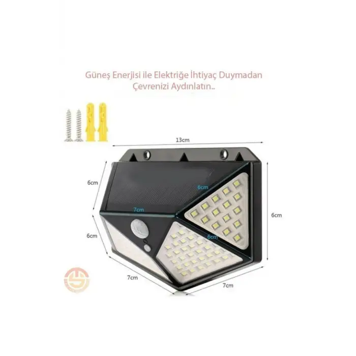 Kullanıma Uygun Solar Bahçe Aydınlatma Lambası 100 Led
