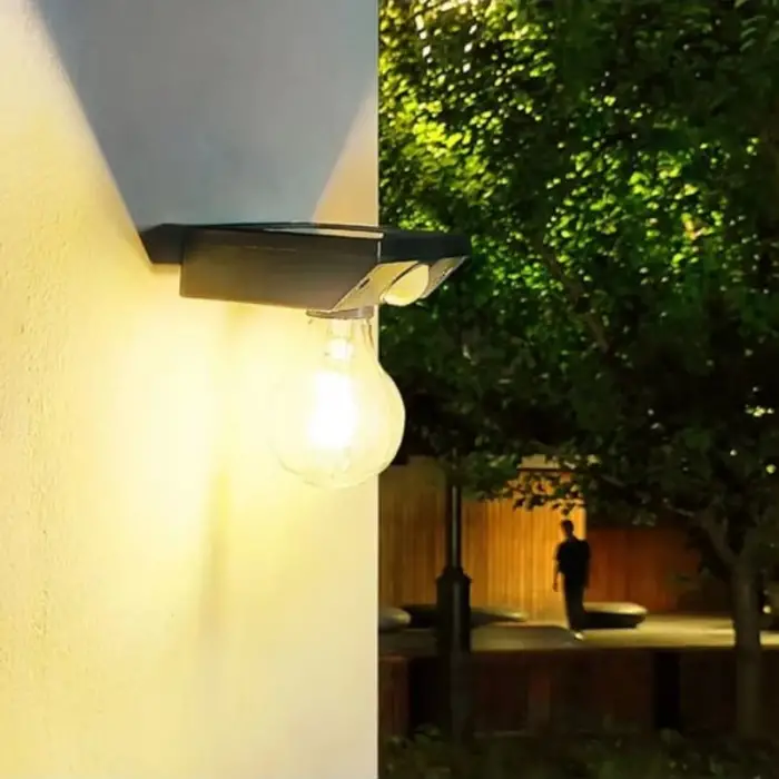Kullanıma Uygun Solar Sensörlü LED Ampul Lamba Güneş Enerjili Dış Mekan Aydınlatma