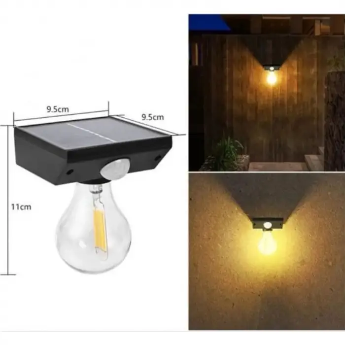 Kullanıma Uygun Solar Sensörlü LED Ampul Lamba Güneş Enerjili Dış Mekan Aydınlatma