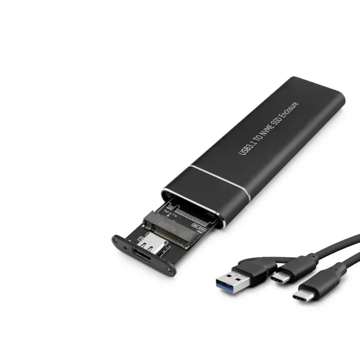 Ssd Kutu Type C3.1 + Usb3.0 Nvme M2 Chıp Siyah
