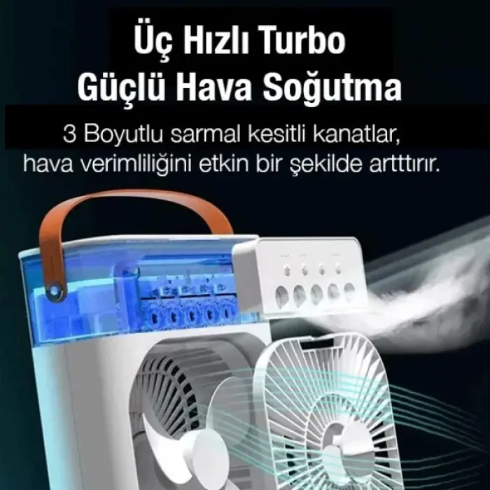 26 cm Kullanıma Uygun Su Hazneli Masa Vantilatörü