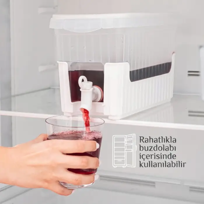 Kullanıma Uygun Su ve Meşrubat Sebili Buzdolabı Uyumlu Musluklu Kapaklı