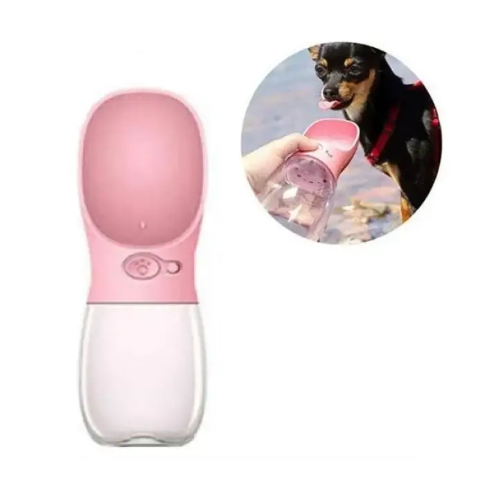 Beyaz Portatif Köpek Su Matarası