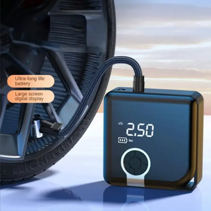 4000mAh kablosuz Portatif Şarjlı Hava Kompresörü