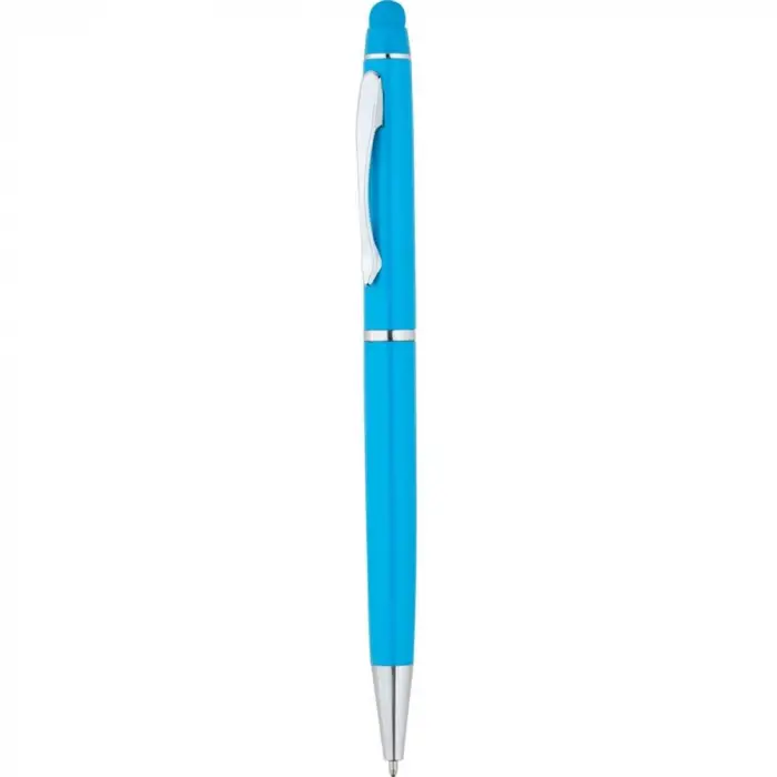 14 cm Kalem Touchpen Dokunmatik Turkuaz Metal