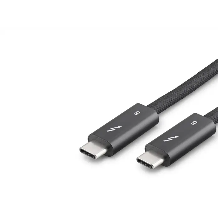 Type C Thunderbolt 5 120 Gbps 240W 16K 60 Hz Şarj Ve Data Kablosu 1 M Siyah