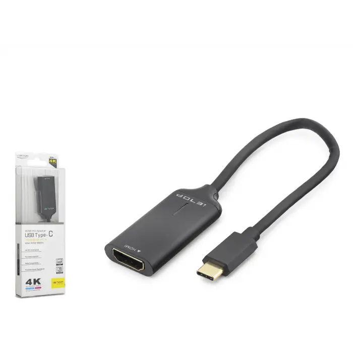 Type c To Hdmı Görüntü Dönüştürücü 4K 30Hz 20 Cm Siyah