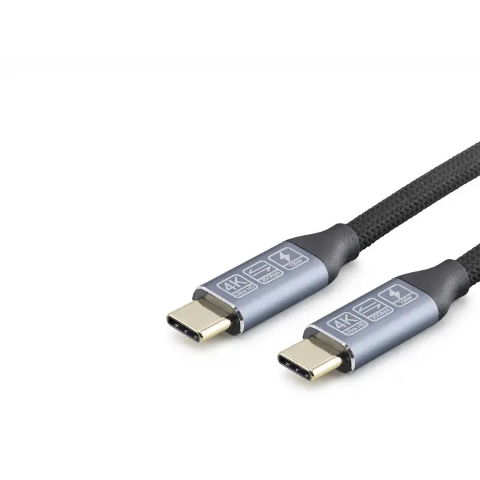 Type C Usb 3.2 Gen2 20 Gbps 100W 4K 60Hz Şarj Ve Data Kablosu 1 M Siyah