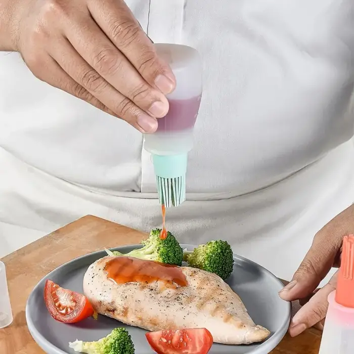 Silikon Ucu Fırçalı Yağdanlık