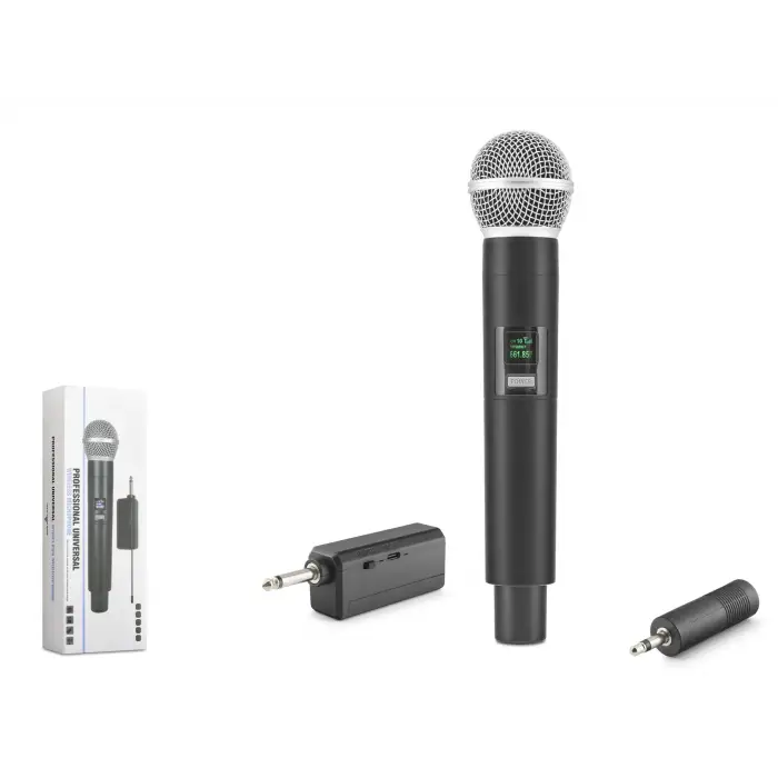 6.35 Mm Ölçülü Uhf Kablosuz Mikrofon Siyah