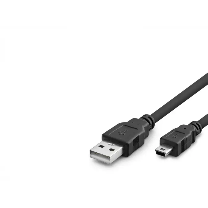 50 Cm Ölçülü Usb Kablo Usb Mini V3/5Pin To Siyah