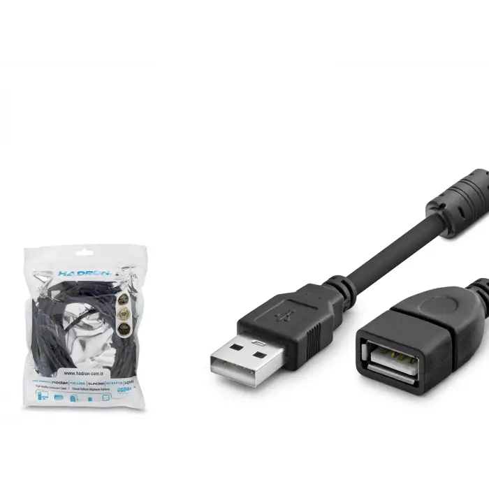5 M Ölçülü Usb Uzatma Kablosu Si̇yah