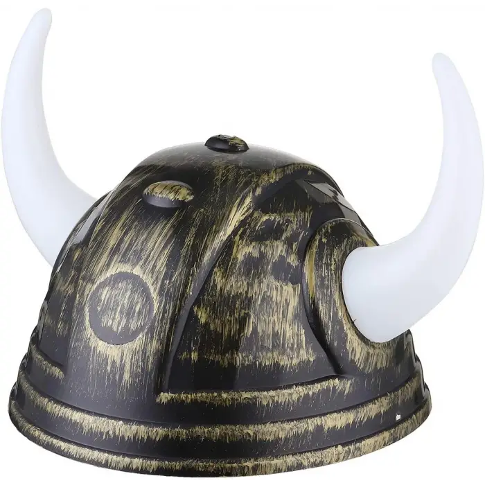 19 x 12.5 cm Plastik Viking Asteriks Başlığı Altın Renk