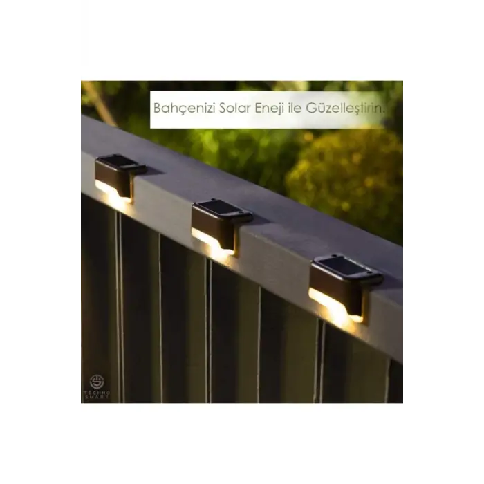 4 Adet WaterProof Solar Merdiven Lambası