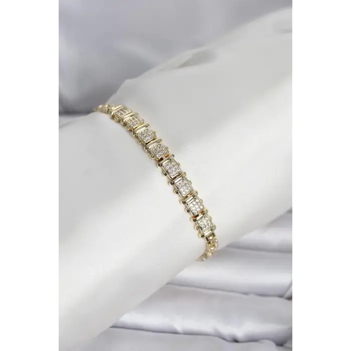 Kadın Bileklik Xuping Model Zirkon Taşlı Gold Renk
