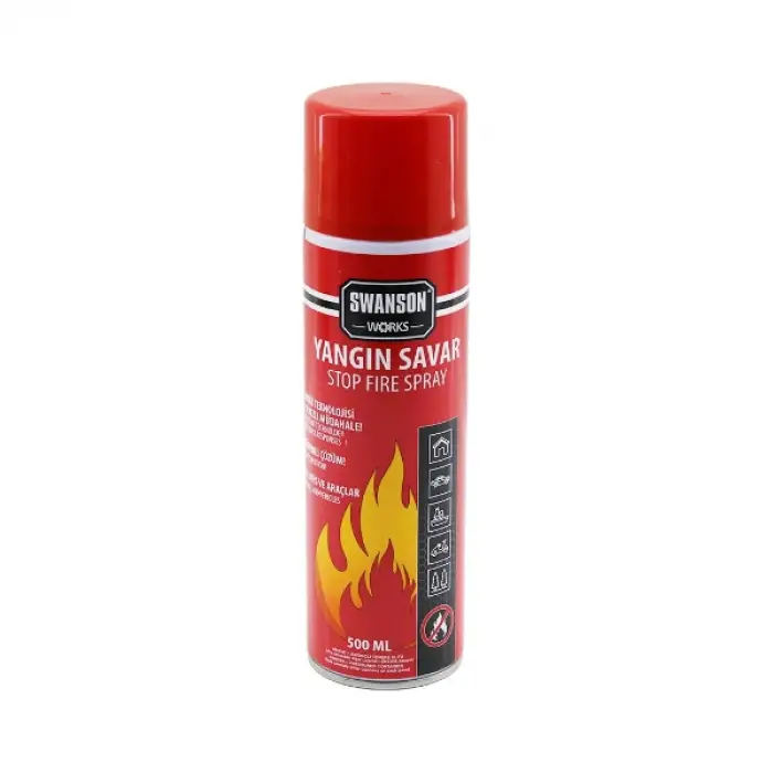 500 ml Kullanıma Uygun Yangın Savar Tüpü Sprey