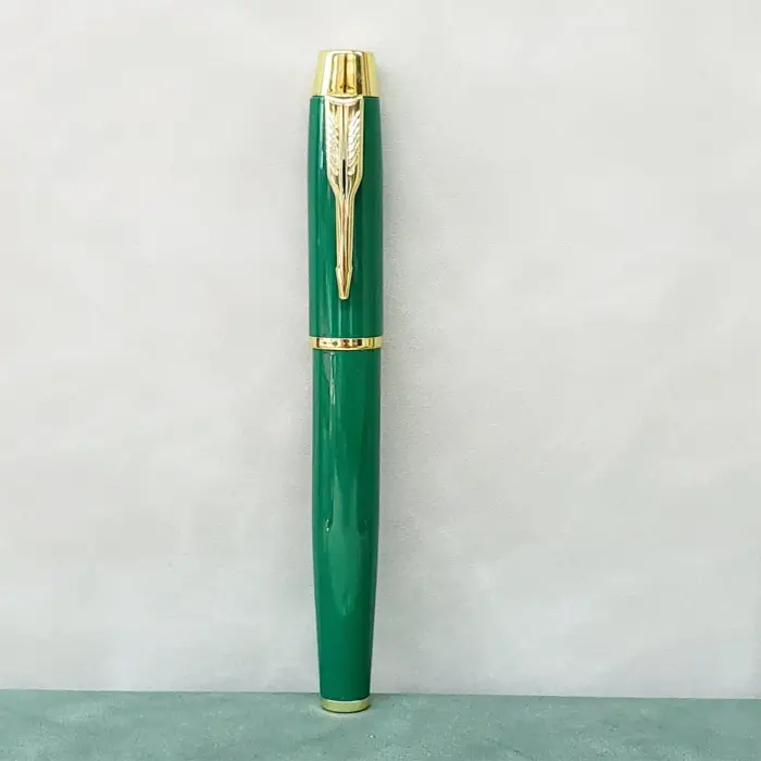 13 cm Kalem Yeşil Metal Tükenmez
