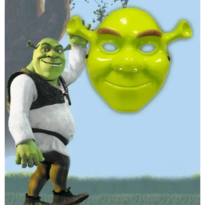 Kullanıma Uygun Yeşil Shrek Maskesi