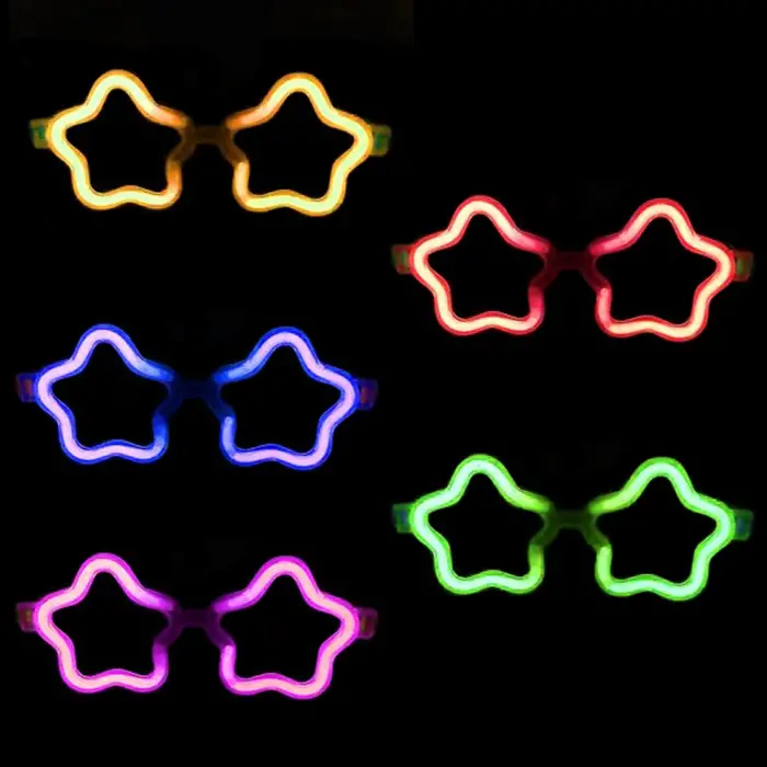 12 Adet Yıldız Glow Partisi Gözlüğü