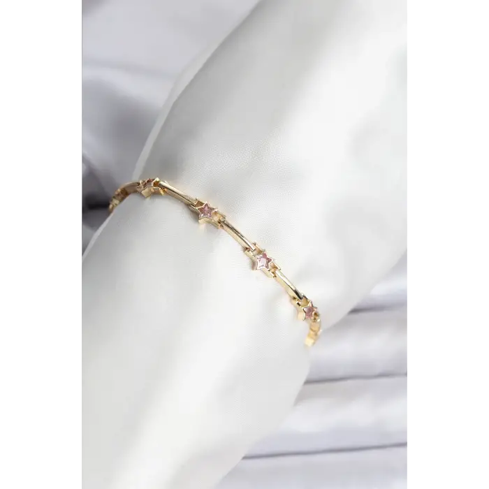 Bileklik Yıldız Model Gold Renk Pirinç