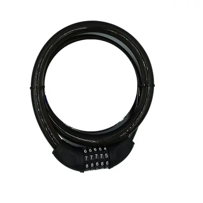 120cm 20mm 5 Şifreli Siyah Motorsiklet Kilidi
