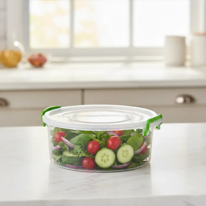 Yeşil Kullanıma Uygun Yuvarlak Saklama Kutusu 4 Litre