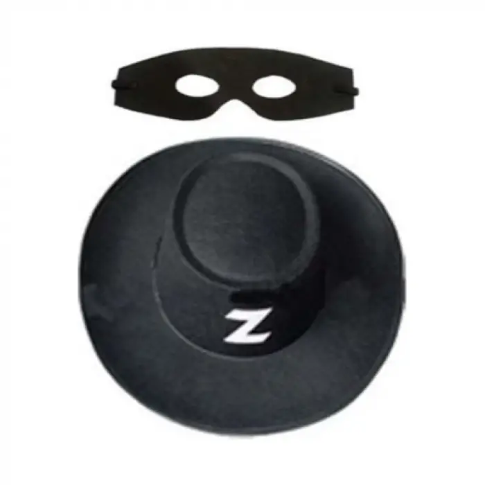 Kullanıma Uygun Zorro Şapkası ve Göz Maskesi