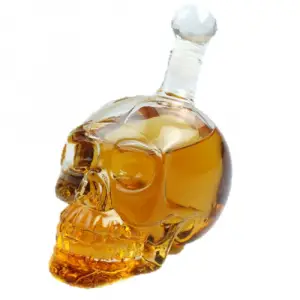 Cam 1000 ml Crystal Head Kuru Kafa İçki Şişesi