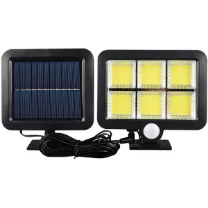 Duvar Lambası 120 Cob Led Solar Panelli 3 Modlu