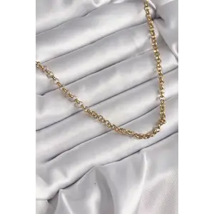 Kadın Kolye Çelik Gold Renk