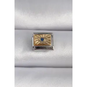 Çelik Gümüş Renk Göz İşlemeli Nomination Charm