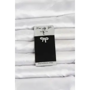 Piercing Cerrahi Çelik Fiyonk Model Göbek