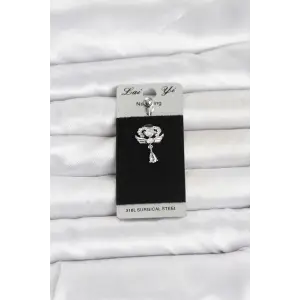 Piercing Cerrahi Çelik Zirkon Taşlı Kanatlı Model Göbek