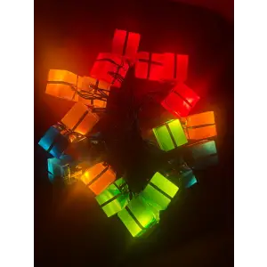 Hediye Kutusu 4 Metre 20 Led Pilli 2 Kademeli Led Işık
