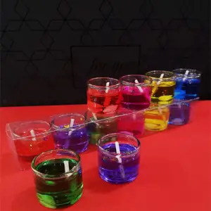 2.8 X 3 Cm 6 lı Jel Renkli Mum
